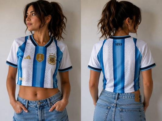 TOP CROP BORDADO ARGENTINA